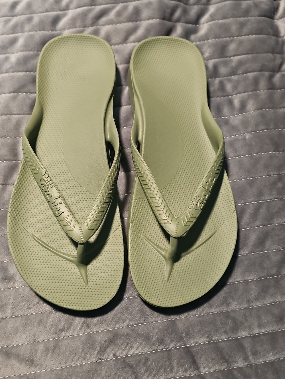 Archies Comfort Foam Flip Sandals — Olive Green Women’s Thong Sandals